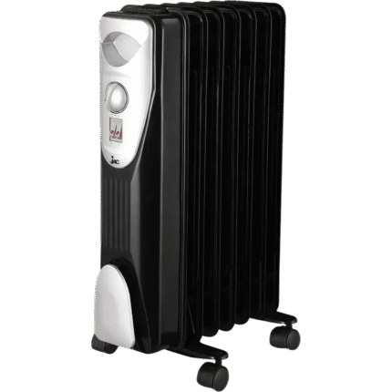 Jac NGH-327B Oil Heater, 7 Fins, 1200 Watt - Black