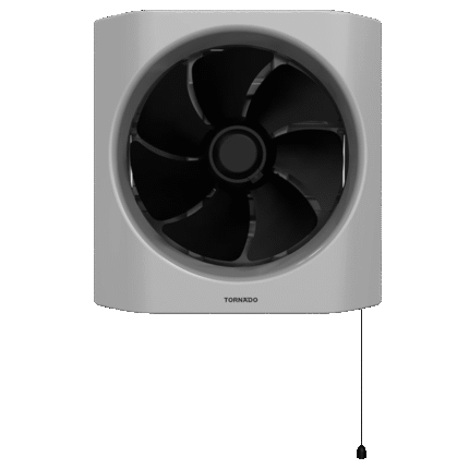 TORNADO Kitchen Ventilating Fan 25 cm Black x Grey TVH-25BG