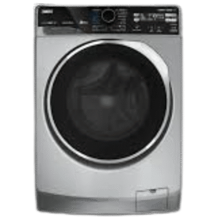 ZANUSSI STEAMMAX 8KG - FRONTLOAD SILVER WITH BLACK DOOR LENS CHROME RING WASHING MACHINE - INVERTER MOTOR.
