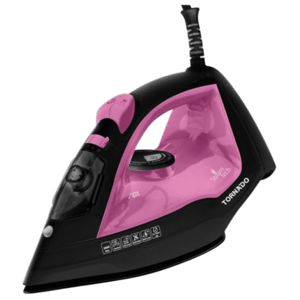 TORNADO Steam Iron 2000 Watt Ceramic Soleplate Rose - Grey - Green TST-2000C