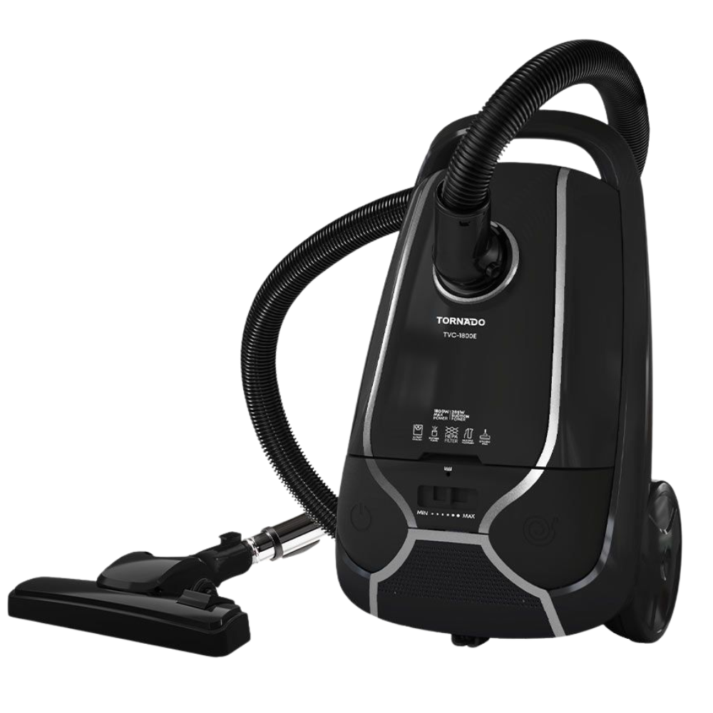 حبيبه (1) TORNADO Vacuum Cleaner 1800 Watt HEPA Filter Black TVC-1800EB - Image 1