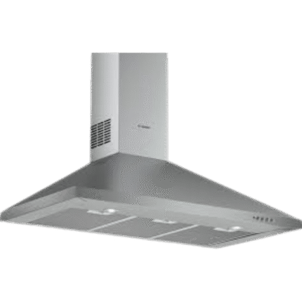 شفاط بمدخنة للطبخ يركب على الحائط مصنوع من ستانلس ستيل مقاس 90 سم بتدفق 380 متر مكعب في الساعة و3 سرعات، من السلسلة 2 من بوش - DWP94CC50T