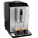 ماكينة تحضير القهوة الاوتوماتيكية بالكامل سلسلة 2 بمضخة ضغط 15.0 بار وخزان مياه سعة 1.4 ل وحاوية حبوب بسعة 250 جم من بوش، لون فضي، TIE20301