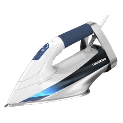 مكواة بخار تورنيدو ديچيتال 2400-2800 وات قاعدة سيراميك أبيض × أزرق TST-2400E