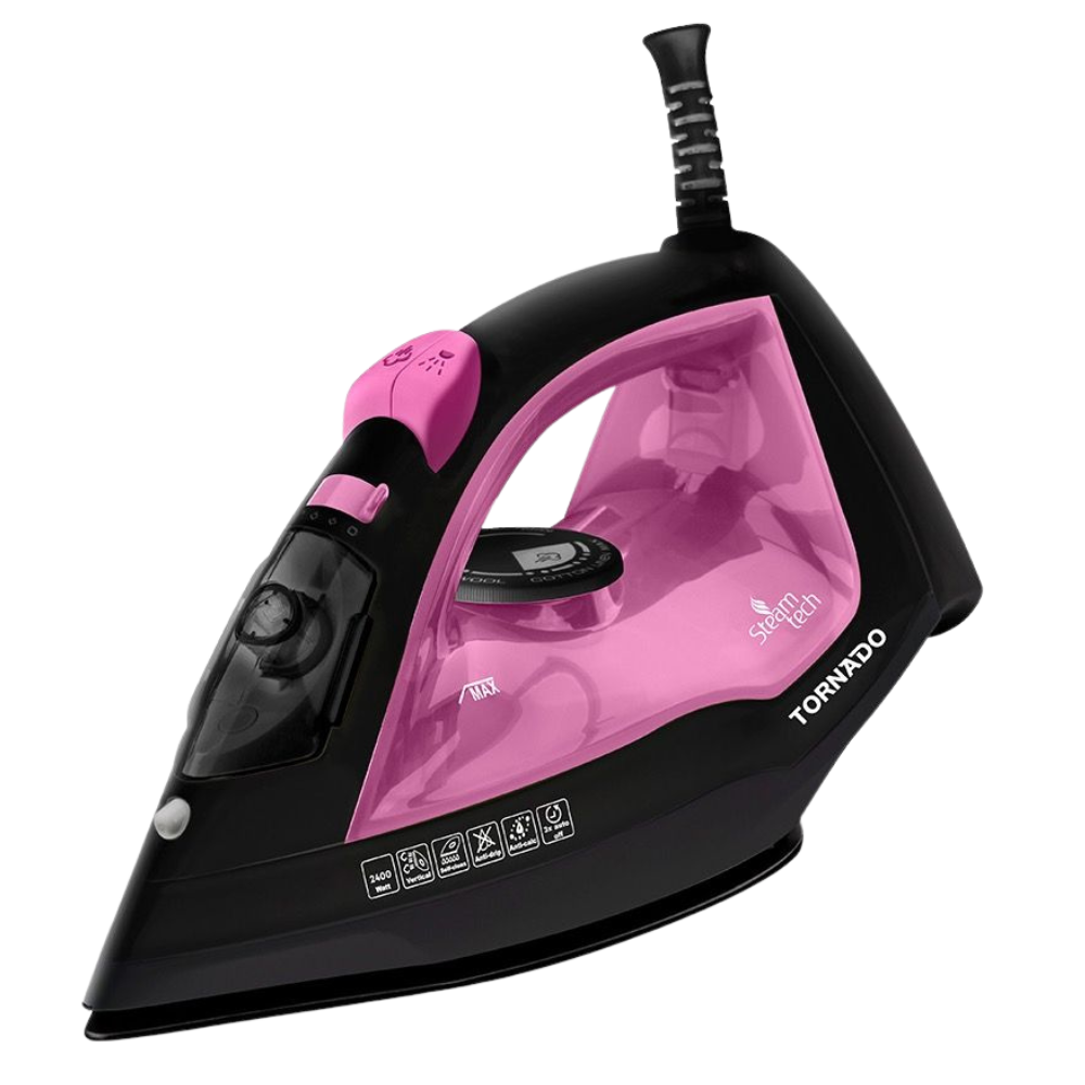 حبيبه (11) TORNADO Steam Iron 2100 Watt Ceramic Soleplate Purple TST-2100N - Image 1
