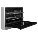 بوتاجاز قائم بذاته من السلسلة 8، مقاس 90×60 سم، فولاذ مقاوم للصدأ، 5 شعلات، سعة فرن 147 لتر، تنظيف تحفيزي - من بوش HIZ5G7W51S - الصورة 2