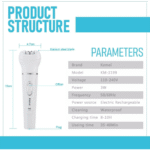 Kemei km-2199 Wet & Dry For Women - Epilators - Image 2