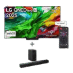 شاشة 86 بوصة LG QNED evo AI QNED86 MiniLED بدقة 4K بمعدل 120 هرتز، تلفزيون ذكي، ريموت ماجيك، نظام webOS25، إصدار 2025 + ساو ند بار مع خاصية WOW Orchestra، بقدرة صوت 600 واط - SH5A
