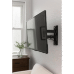 حامل شاشة معدني ثنائي الذراع قابل للتحريك في تي 322 اتش سي ال برو، قابل للتعديل بزاوية 15 درجة لأعلى ولأسفل، مثبت على الحائط، لشاشات 22 × 42 سم، تلفزيون بشاشة LED، سعة تحميل تصل إلى 40 كيلوجرام، أسود - Image 2