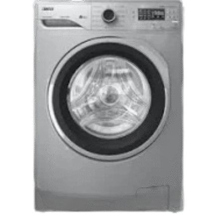 غسالة زانوسي PERLAMAX اتوماتك 7 كيلو تحميل امامى فضي باب اسود بإطار فضي