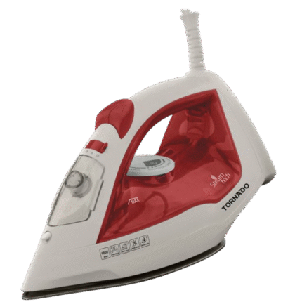 TORNADO Steam Iron 1800 Watt Teflon Soleplate Red - Baby Blue - Violet TST-1800