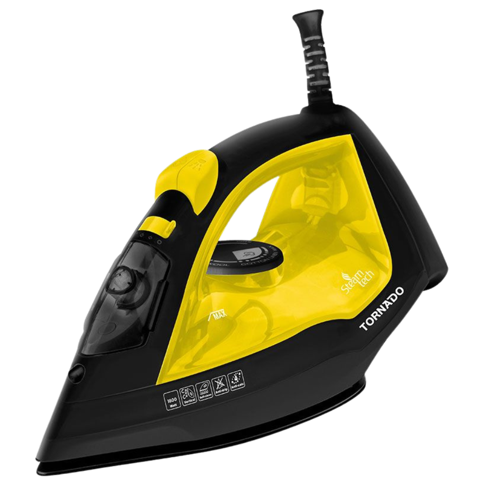 حبيبه (4) مكواة بخار تورنيدو 1800 وات قاعدة تيفلون أصفر - لبني TST-1800L - الصورة 1