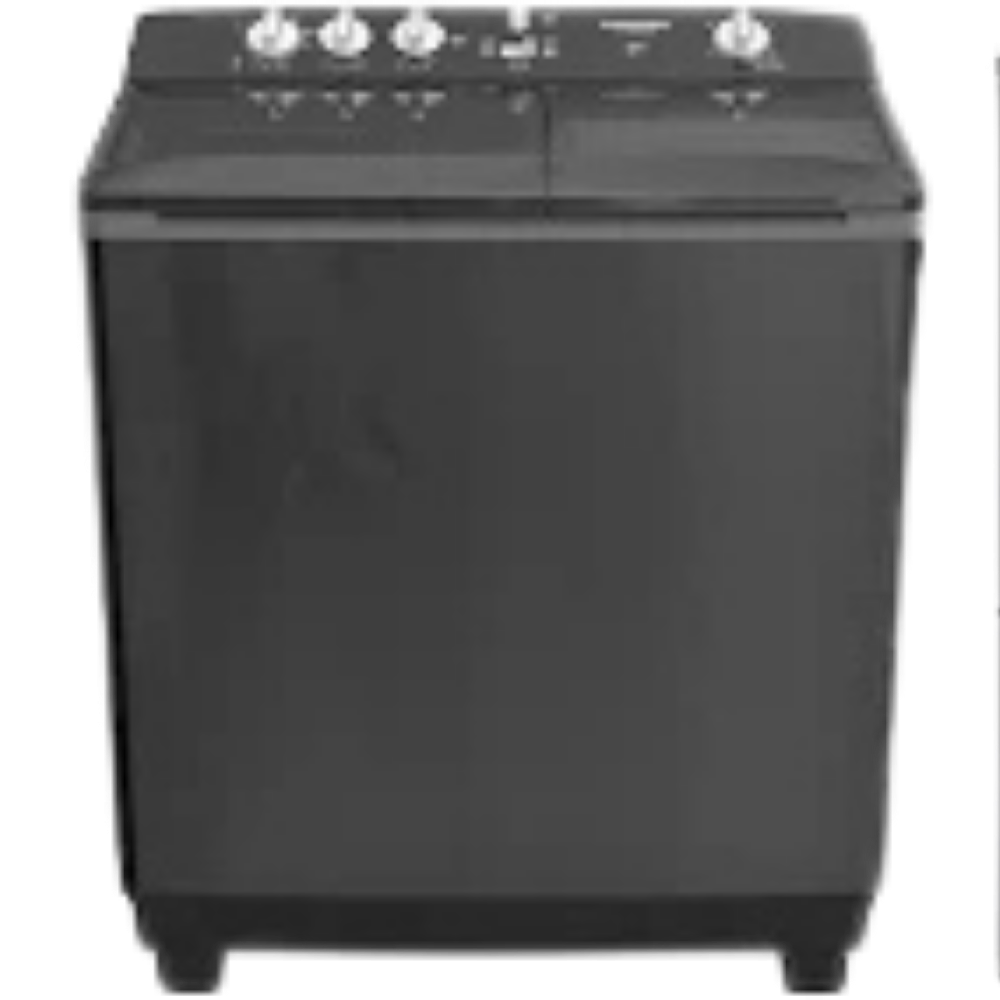 حبيبه (4) TORNADO Washing Machine Half Auto 7 Kg Pump Silver x Black TVH-HM07TP(SK) - Image 1