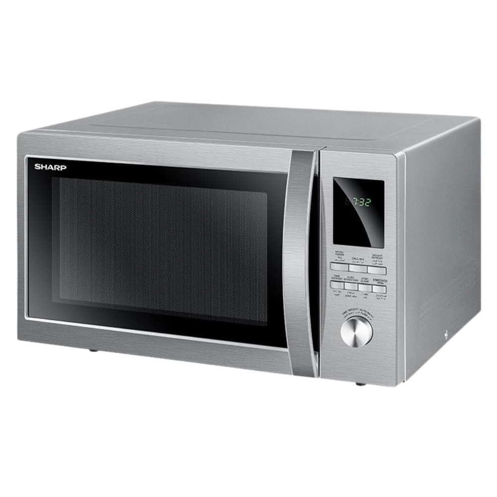 حبيبه (8) ميكروويف شارب شواية 43 لتر 1100 وات 8 قوائم سيلفر R-78BR(ST) - الصورة 1