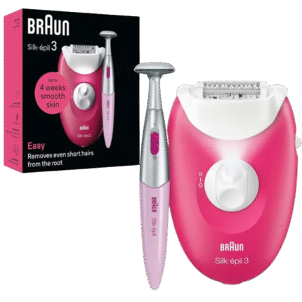 ماكينة ازالة شعر براون سيلك ابيل 3 ، استخدام جاف ورطب ، بينك - SE 3-202