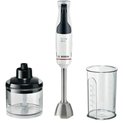 خلاط يدوي ارجو ماستر من السلسلة 4 بقدرة 800 وات من بوش، أبيض، MSM4W420