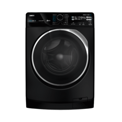 غسالة ملابس زاتوسي فول اوتوماتيك تحميل امامي ستيم ماكس 8 كيلو تحميل امامي بموتور انفرتر لون اسود ZWF8221BL8