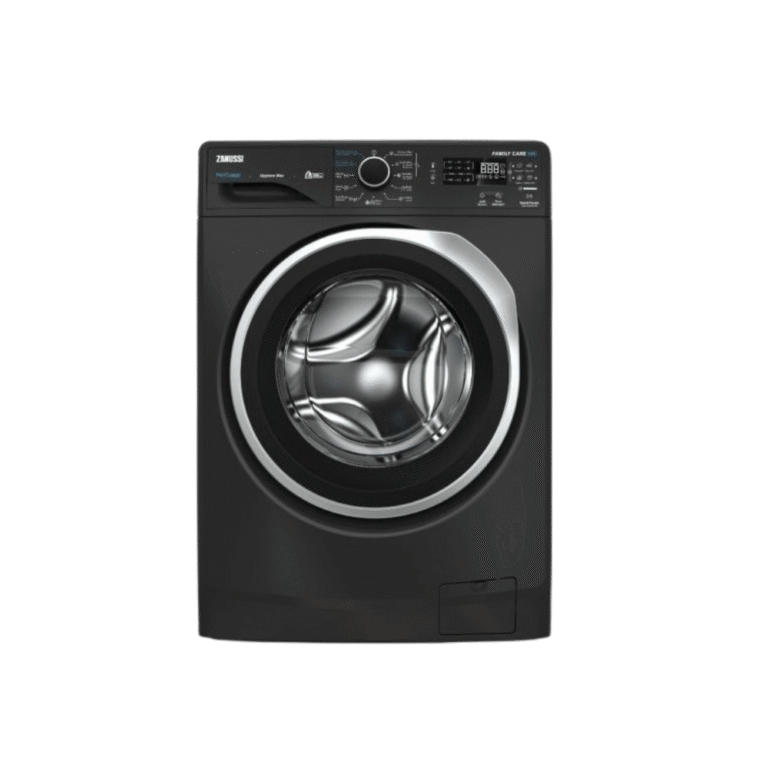 غسالة ملابس زانوسى فول اوتوماتيك تحميل امامي ستيم ماكس 7 كيلو بموتور انفرتر لون رمادي غامق ZWF7221DS7
