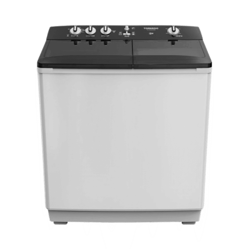 غسالة ملابس تورنيدو نصف أوتوماتيك 10 كجم أبيض × أسود TVH-HM10TS(WK)