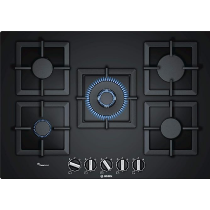 موقد غاز من سيري 6 بزجاج مقسى، اسود