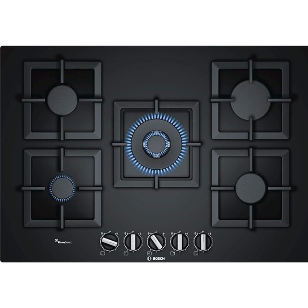 تصميم بدون عنوان (1) موقد غاز من سيري 6 بزجاج مقسى، اسود - الصورة 1