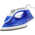 مكواة بخار بقاعدة مطلية بالتيتانيوم بقوة 1800 وات من باناسونيك، لون أبيض وأرجواني، موديل NI-M300T