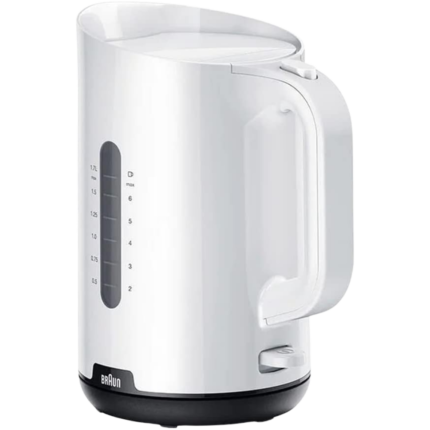 غلاية كهربائية لاسلكية Wk1100Wh من براون، بقوة 2200 وات، سعة 1.7 لتر، لون ابيض