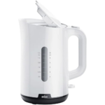 ⁦غلاية كهربائية لاسلكية Wk1100Wh من براون، بقوة 2200 وات، سعة 1.7 لتر، لون ابيض⁩ - الصورة ⁦2⁩