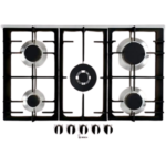 Bosch Gas Cooker 75 cm, 5 Burners, Full Safety, Stainless Steel, Series 6 - PCQ7A5B90