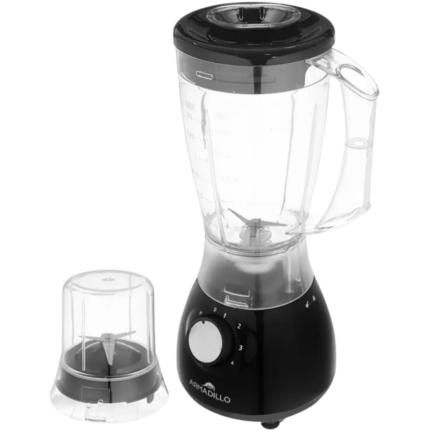 Armadillo Countertop Blender with Mill , Safety lock 1.5 Liter 400 Watt Black - BLD-BK-0001