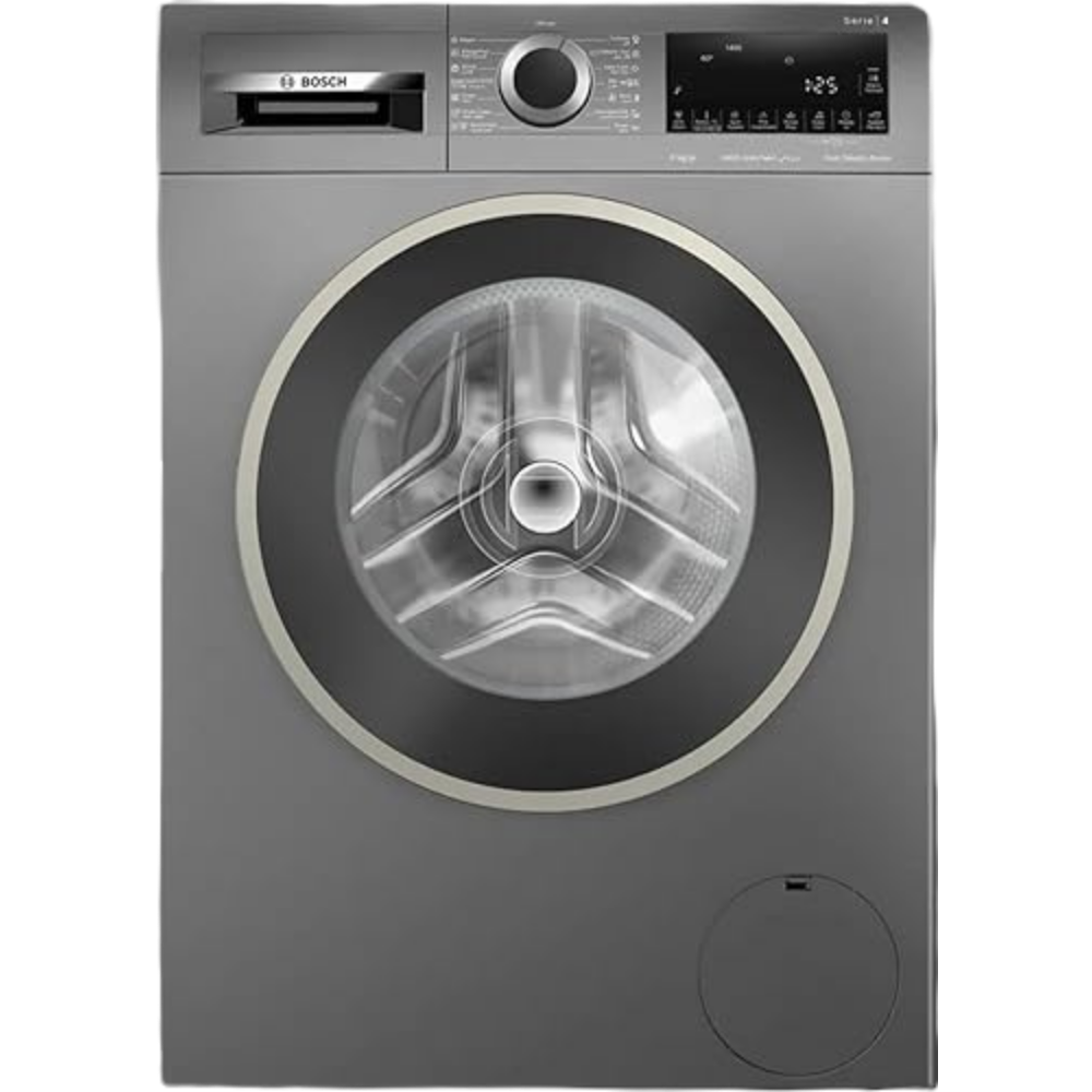 تصميم بدون عنوان (25) Bosch Washing machine 9 kg - frontloader - 15 programmes - 1400 rpm - Series 4 - Eco Silence Drive - Colour : Graphite - WGA244ZREG - Image 1