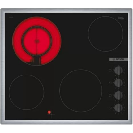 بوتاجاز كهربائي من السلسلة 2 من بوش مقاس 60 سم بلون اسود، بوتاجاز كهربائي مسطح بتصميم مدمج مع اطار PKF645CA2E