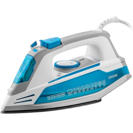 مكواة بخار من بلاك اند ديكر بقدرة 2800 واط باتجاهين مع خاصية الاغلاق التلقائي ومضادة للتنقيط، لون ازرق - X2800-B5، ضمان لمدة عامين