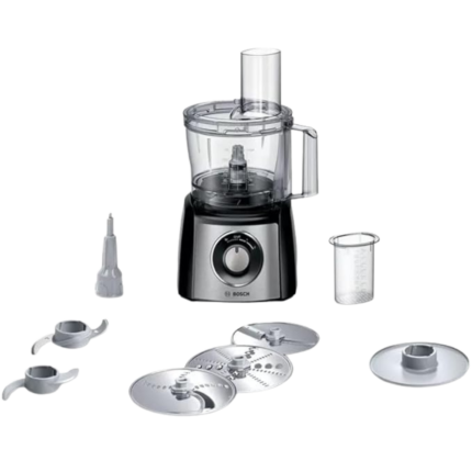 بوش محضر طعام مالتي تالنت 3 سعة 2.3 لتر - 800 واط - سرعتين + وظيفة النبض - 17000 دورة في الدقيقة - ستانلس ستيل مصقول - MCM3421M