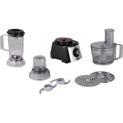 محضر طعام 2.3 لتر من بوش MCM3PM386 ، لون اسود شفاف 900 واط سعة دوار 17000 لفه في الدقيقة للمزج 1.2 متر