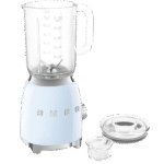 خلاط قائم ببرطمان زجاجي من سميج، فولاذ مقاوم للصدأ، 4 سرعات، أزرق باستيل