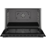 بوتاجاز قائم بذاته من السلسلة 8، مقاس 90×60 سم، فولاذ مقاوم للصدأ، 5 شعلات، سعة فرن 147 لتر، تنظيف تحفيزي - من بوش HIZ5G7W51S - الصورة 3