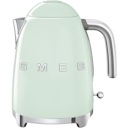 غلاية كهربائية فولاذ مقاوم للصدأ سعة 1.7 لتر من سميج، كروم، أخضر باستيل، KLF03PGEU