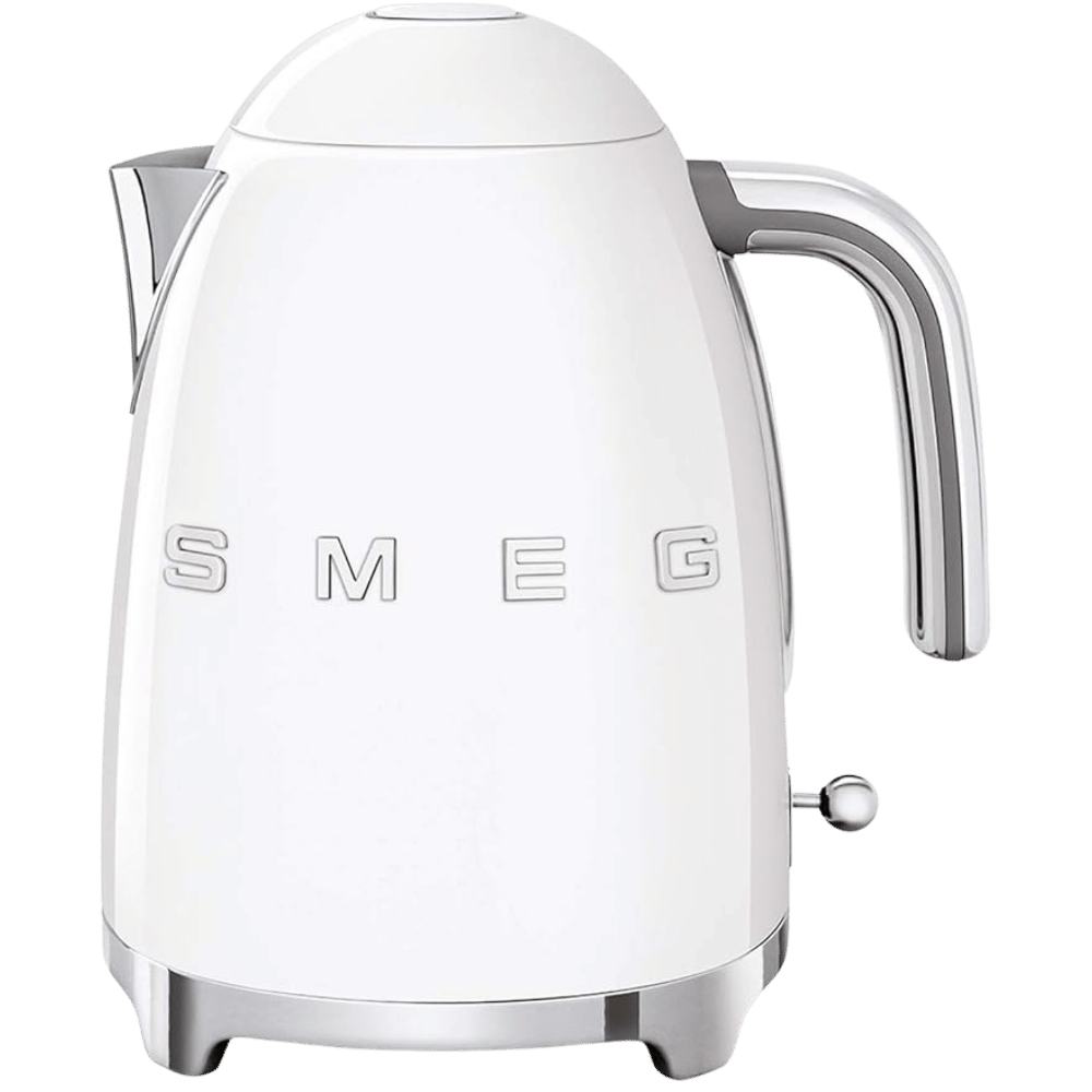 حبيبه (26) غلاية كهربائية من سميج، لون أبيض، مصنوعة من الفولاذ غير القابل للصدأ، مع إيقاف تلقائي وقاعدة دوارة 360 درجة وتخزين للسلك، سعة 1.7 لتر - الصورة 1