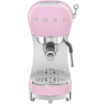 سميج، ماكينة تحضير قهوة اسبريسو ECF02PKEU، وظيفة بخار كابتشينو، ثيرموبلوك، غلاف كوب كبير ووظيفة تحضير قهوة مزدوجة، خزان ماء 1 لتر، نظام تشغيل سهل الاستخدام، 1350 واط، روز - الصورة 2