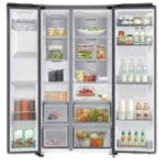 ⁦سامسونج ثلاجة نوفروست 640 لتر انفرتر بالحنفية لون أسود RS70F64KAFMR⁩ - الصورة ⁦2⁩