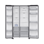 ثلاجة سامسونج 640 لتر بالحنفية لون أسود RS70F64KAFMR