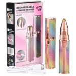 ماكينة حلاقة 2 في 1 لتشذيب الحواجب للنساء من بلوليس، تعمل بالبطارية، شحن USB - موديل HX-203B