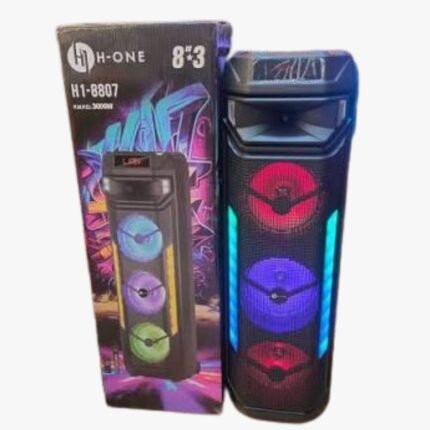 مكبر صوت (صب سماعات)اتش وان  h1- 8807 اللون اسود