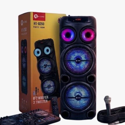 مكبر صوت (صب سماعات)اتش وان h1-8250اللون اسود