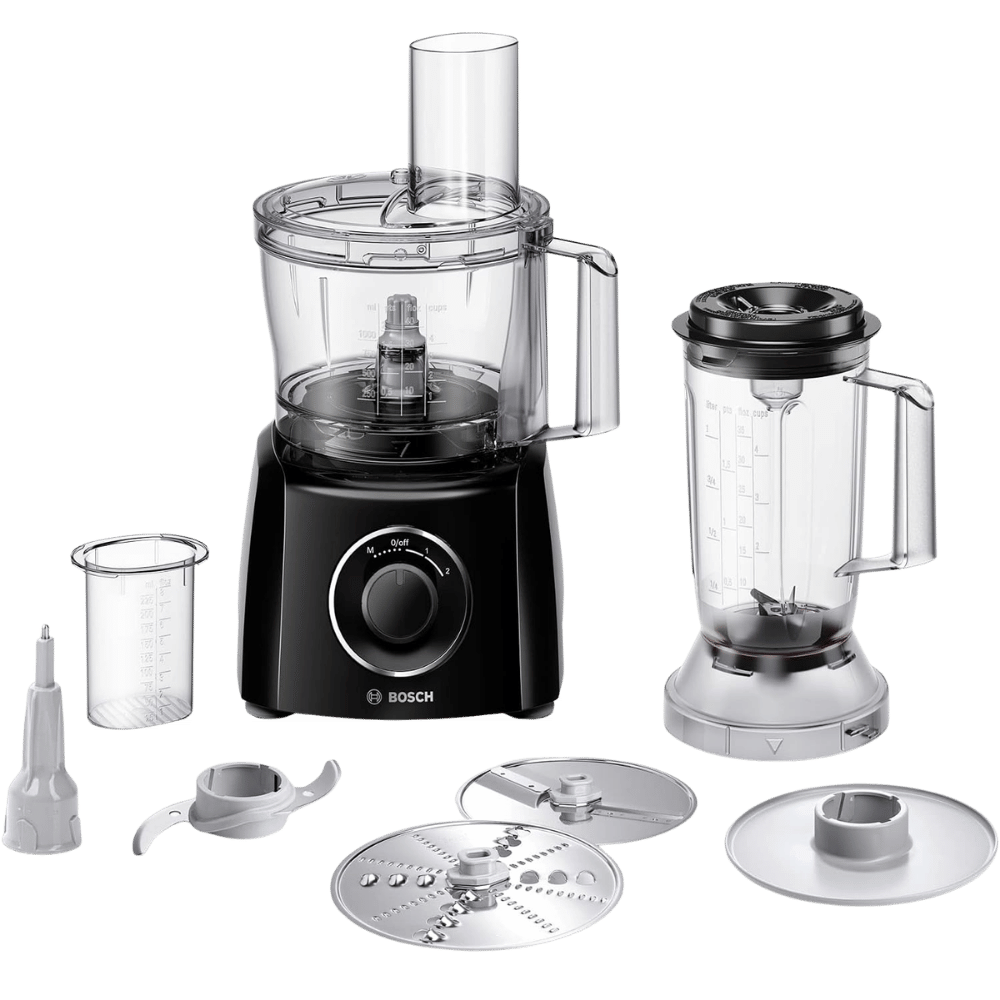 تصميم بدون عنوان (1) Bosch MCM3201B Food processor, 800 watt, 30 Functions, Black - Image 1