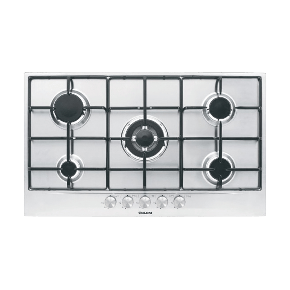 تصميم بدون عنوان (7) GT955GIX Glem Built-in Gas Hob 5 Burners 90 cm Stainless Steel - Image 1